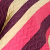 [Barefoot Angel ] 3PC Vermicelli-Quilted Patchwork Quilt Set (Full/Queen Size)